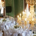 Birds eye view of The Adam Ballroom including 2 grand chandeliers