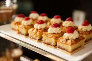 Close up of bakewell cakes, part of the meetings food options available at Mercure hotels